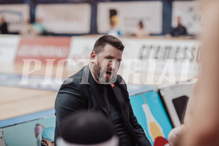 Basketball, Basketball Superliga 2023/24 , Qualifikationsrunde 4, Oberwart Gunners, BBC Nord Dragonz, Horst Leitner (Head Coach)