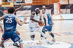 Basketball, Basketball Superliga 2023/24 , Qualifikationsrunde 4, Oberwart Gunners, BBC Nord Dragonz, Munis Tutu (10), Sebastian Kunc (5)