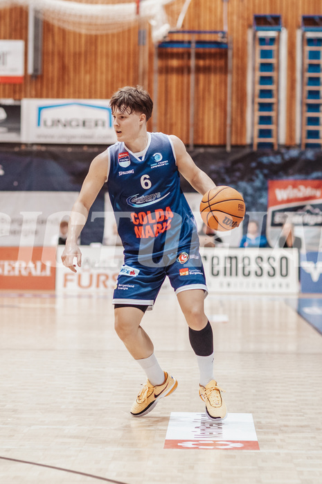 Basketball, Basketball Superliga 2023/24 , Qualifikationsrunde 4, Oberwart Gunners, BBC Nord Dragonz, Valentin Pasterk (6)