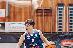 Basketball, Basketball Superliga 2023/24 , Qualifikationsrunde 4, Oberwart Gunners, BBC Nord Dragonz, Valentin Pasterk (6)