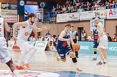 Basketball, Basketball Superliga 2023/24 , Qualifikationsrunde 4, Oberwart Gunners, BBC Nord Dragonz, Daniel Koeppel (14), Valentin Pasterk (6), Sebastian Kaeferle (7)