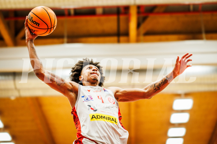Basketball, win2day Basketball Superliga 2023/24, 4.Plazierungsrunde, Traiskirchen Lions, Gmunden Swans, Demarcus Demonia (4)