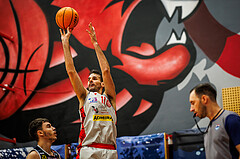 Basketball, win2day Basketball Superliga 2023/24, 4.Plazierungsrunde, Traiskirchen Lions, Gmunden Swans, Fabricio Vay (11)