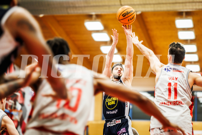 Basketball, win2day Basketball Superliga 2023/24, 4.Plazierungsrunde, Traiskirchen Lions, Gmunden Swans, Daniel Friedrich (6)