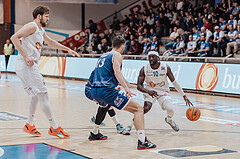 Basketball, Basketball Superliga 2023/24 , Qualifikationsrunde 4, Oberwart Gunners, BBC Nord Dragonz, Daniel Koeppel (14), Tino Sebalj (13), Munis Tutu (10)