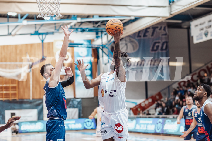 Basketball, Basketball Superliga 2023/24 , Qualifikationsrunde 4, Oberwart Gunners, BBC Nord Dragonz, Tino Sebalj (13), Kris Monroe (13)