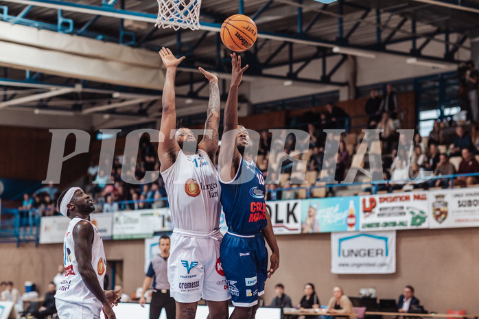 Basketball, Basketball Superliga 2023/24 , Qualifikationsrunde 4, Oberwart Gunners, BBC Nord Dragonz, Kris Monroe (13), Austen Awosika (10)