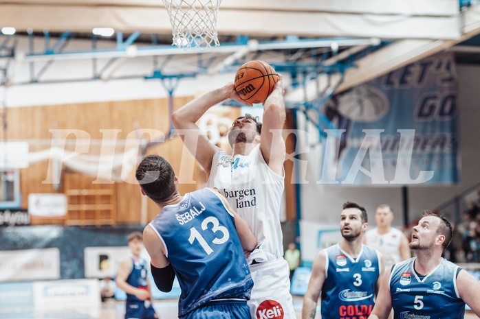 Basketball, Basketball Superliga 2023/24 , Qualifikationsrunde 4, Oberwart Gunners, BBC Nord Dragonz, Tino Sebalj (13), Daniel Koeppel (14)