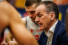 Basketball, win2day Basketball Superliga 2023/24, 4.Plazierungsrunde, Traiskirchen Lions, Gmunden Swans, Radomir Mijanovic (Head Coach)