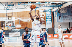 Basketball, Basketball Superliga 2023/24 , Qualifikationsrunde 4, Oberwart Gunners, BBC Nord Dragonz, Derrek Brooks (11)
