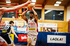 Basketball, win2day Basketball Superliga 2023/24, 4.Plazierungsrunde, Traiskirchen Lions, Gmunden Swans, Jaquan Lawrence (40)