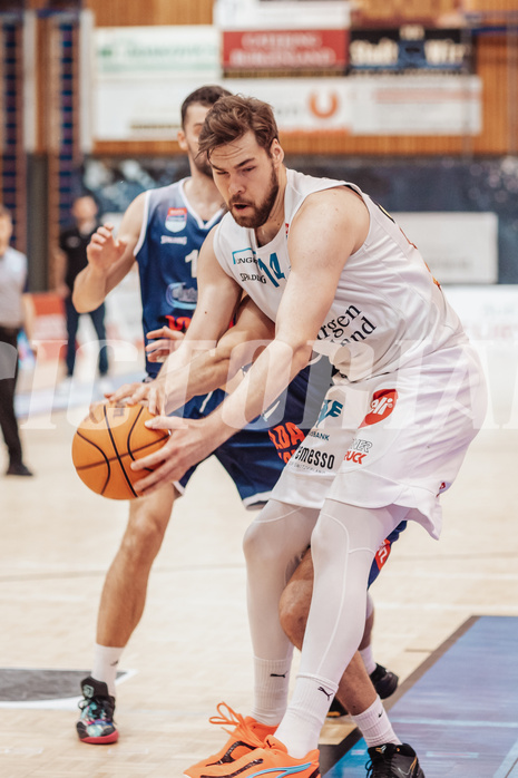 Basketball, Basketball Superliga 2023/24 , Qualifikationsrunde 4, Oberwart Gunners, BBC Nord Dragonz, Daniel Koeppel (14)