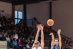 Basketball, Basketball Superliga 2023/24 , Qualifikationsrunde 4, Oberwart Gunners, BBC Nord Dragonz, Edi Patekar (9), Lukas Hahn (25)