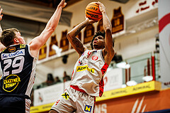 Basketball, win2day Basketball Superliga 2023/24, 4.Plazierungsrunde, Traiskirchen Lions, Gmunden Swans, Demarcus Demonia (4)