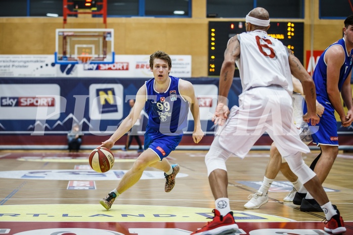 Basketball, Admiral Basketball Superliga 2019/20, Grunddurchgang 7.Runde, Traiskirchen Lions, DC Timberwolves, Jonas John (99)