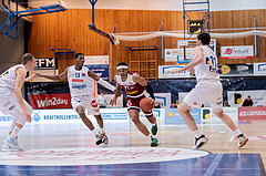 Basketball, Basketball Superliga 2022/23, Grunddurchgang Runde 20 , Oberwart Gunners, Flyers Wels, Edi Patekar (9), Shaquille Walters (13), Evan Taylor (10), John Joseph Rauch (11)