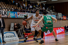 Basketball, Basketball Superliga 2022/23, Grunddurchgang Runde 21 , Oberwart Gunners, Kapfenberg Bulls, Rob Howard (5), Tobias Schrittwieser (14)