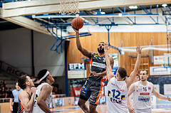 Basketball, Basketball Superliga 2022/23, Viertelfinale Spiel 1, Oberwart Gunners, Klosterneuburg Dukes, Arnold Fripp (3), Jonathan Knessl (12), Renato Poljak (16)