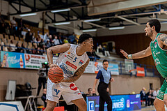 Basketball, Basketball Superliga 2022/23, Grunddurchgang Runde 21 , Oberwart Gunners, Kapfenberg Bulls, Rob Howard (5), Brad Greene (15)