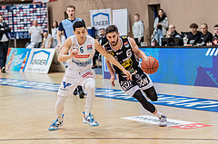 Basketball, Basketball Superliga 2022/23, 1. Platzierungsrunde, Oberwart Gunners, Gmunden Swans, Magdy Aboud-Ahmed(6), Daniel Friedrich (6)