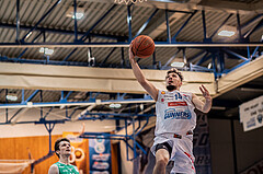 Basketball, Basketball Superliga 2022/23, Grunddurchgang Runde 21 , Oberwart Gunners, Kapfenberg Bulls, Derek Hanes (14)