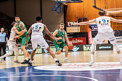 Basketball, Basketball Superliga 2022/23, Grunddurchgang Runde 21 , Oberwart Gunners, Kapfenberg Bulls, Jonathan Knessl (12), Brad Greene (15), Rob Howard (5), Sean Flood (1), Edi Patekar (9)