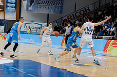 Basketball, Basketball Superliga 2022/23, Grunddurchgang Runde 20 , Oberwart Gunners, Flyers Wels, Philip Jalapoor (5), Magdy Aboud-Ahmed(6)