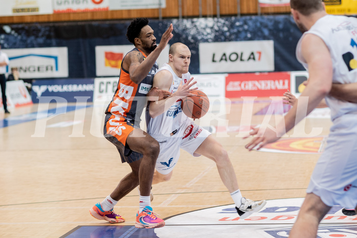 Basketball, Basketball Superliga 2022/23, Platzierungsrunde 10, Oberwart Gunners, Klosterneuburg Dukes, Kevin Bracy-Davis (0), Sebastian K