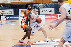 Basketball, Basketball Superliga 2022/23, Platzierungsrunde 10, Oberwart Gunners, Klosterneuburg Dukes, Kevin Bracy-Davis (0), Sebastian K