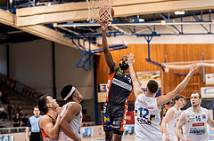 Basketball, Basketball Superliga 2022/23, Viertelfinale Spiel 1, Oberwart Gunners, Klosterneuburg Dukes, Arnold Fripp (3), Jonathan Knessl (12), Renato Poljak (16)