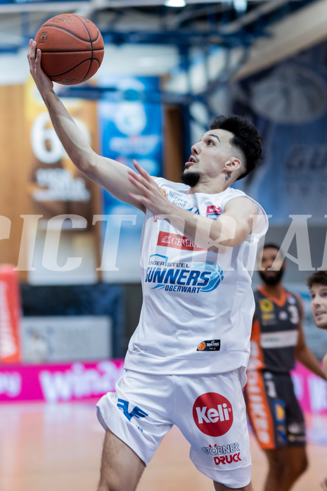 Basketball, Basketball Superliga 2022/23, Viertelfinale Spiel 3, Oberwart Gunners, Klosterneuburg Dukes, Derek Hanes (14)