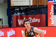 Basketball, Basketball Superliga 2022/23, Viertelfinale Spiel 3, Oberwart Gunners, Klosterneuburg Dukes, Valentin Bauer (14)