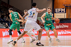 Basketball, Basketball Superliga 2022/23, Grunddurchgang Runde 21 , Oberwart Gunners, Kapfenberg Bulls, Nemanja Krstic (12), Rob Howard (5), Sean Flood (1)