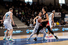 Basketball, Basketball Superliga 2022/23, Platzierungsrunde 3, Oberwart Gunners, BC Vienna, Renato Poljak (16), Magdy Aboud-Ahmed(6), Bogic Vujosevic (5)