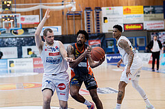 Basketball, Basketball Superliga 2022/23, Viertelfinale Spiel 3, Oberwart Gunners, Klosterneuburg Dukes, Renato Poljak (16), Kevin Bracy-Davis (0), Rob Howard (5)