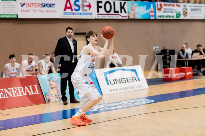 Basketball, Basketball Superliga 2022/23, Platzierungsrunde 10, Oberwart Gunners, Klosterneuburg Dukes, Jonathan Wess (4)