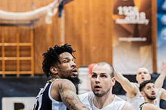 Basketball, Basketball Superliga 2022/23, 1. Platzierungsrunde, Oberwart Gunners, Gmunden Swans, Urald King (20), Renato Poljak (16)