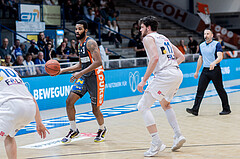 Basketball, Basketball Superliga 2022/23, Viertelfinale Spiel 1, Oberwart Gunners, Klosterneuburg Dukes, Arnold Fripp (3), John Joseph Rauch (11)