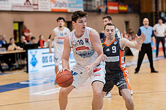 Basketball, Basketball Superliga 2022/23, Viertelfinale Spiel 1, Oberwart Gunners, Klosterneuburg Dukes, Brock Gardner (10), Clemens Leydolf (9)