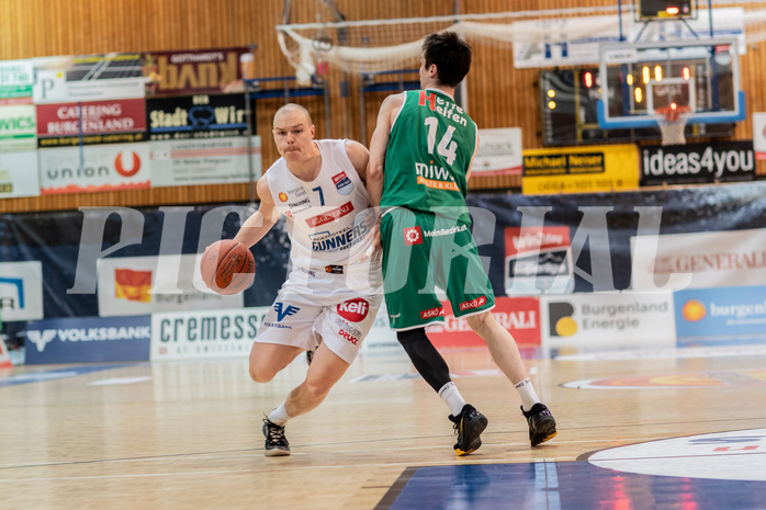 Basketball, Basketball Superliga 2022/23, Grunddurchgang Runde 21 , Oberwart Gunners, Kapfenberg Bulls, Sebastian K