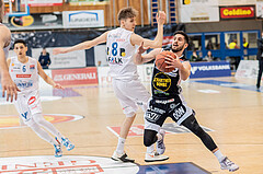 Basketball, Basketball Superliga 2022/23, 1. Platzierungsrunde, Oberwart Gunners, Gmunden Swans, Florian Koeppel (8), Daniel Friedrich (6)