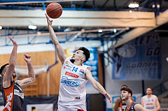 Basketball, Basketball Superliga 2022/23, Viertelfinale Spiel 3, Oberwart Gunners, Klosterneuburg Dukes, Derek Hanes (14)