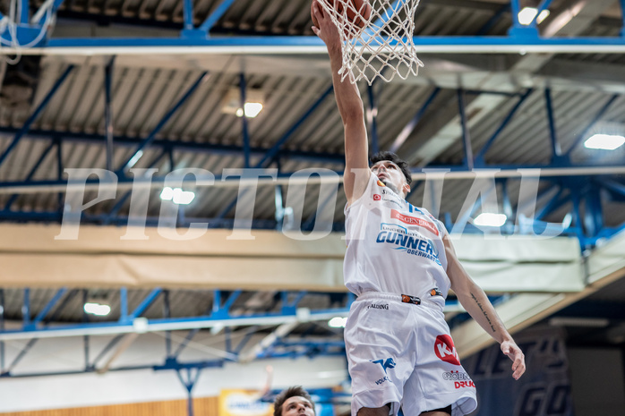 Basketball, Basketball Superliga 2022/23, Grunddurchgang Runde 21 , Oberwart Gunners, Kapfenberg Bulls, Derek Hanes (14)