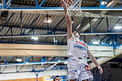 Basketball, Basketball Superliga 2022/23, Grunddurchgang Runde 21 , Oberwart Gunners, Kapfenberg Bulls, Derek Hanes (14)