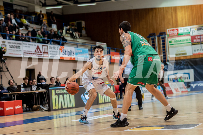 Basketball, Basketball Superliga 2022/23, Grunddurchgang Runde 21 , Oberwart Gunners, Kapfenberg Bulls, Derek Hanes (14), Brad Greene (15)