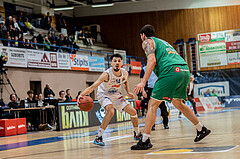 Basketball, Basketball Superliga 2022/23, Grunddurchgang Runde 21 , Oberwart Gunners, Kapfenberg Bulls, Derek Hanes (14), Brad Greene (15)