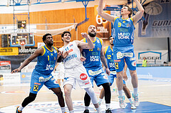 Basketball, Basketball Superliga 2022/23, Grunddurchgang Runde 20 , Oberwart Gunners, Flyers Wels, Kelvin Lewis (1), John Joseph Rauch (11), Nebojsa Dukic (13), Roman Jagsch (9)