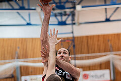 Basketball, Basketball Superliga 2022/23, Platzierungsrunde 3, Oberwart Gunners, BC Vienna, Antonio Kreso (27), Renato Poljak (16)