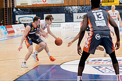 Basketball, Basketball Superliga 2022/23, Platzierungsrunde 10, Oberwart Gunners, Klosterneuburg Dukes, Clemens Leydolf (9), Florian Koeppel (8), Joshua Nurse (13)