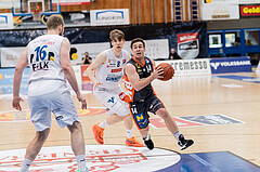 Basketball, Basketball Superliga 2022/23, Platzierungsrunde 10, Oberwart Gunners, Klosterneuburg Dukes, Renato Poljak (16), Florian Koeppel (8), Valentin Bauer (14)